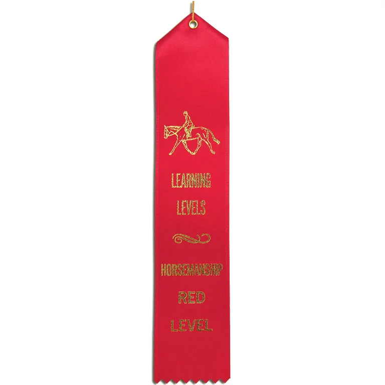 Red Level Horsemanship Ribbons